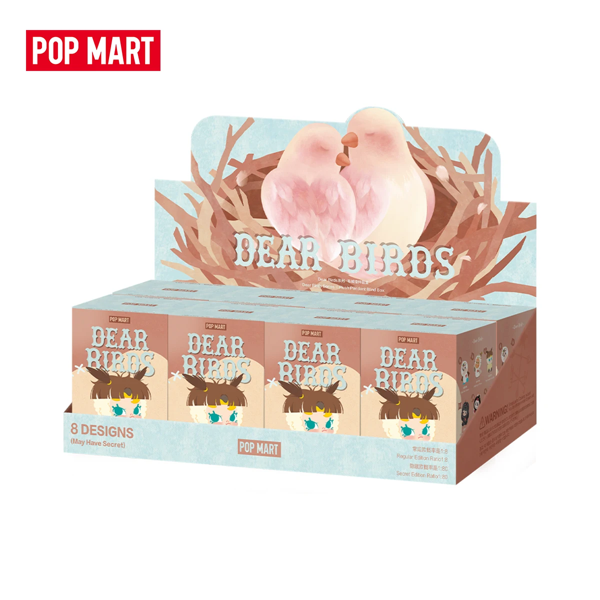 POP MART Dear Birds Series Plush Pendant Blind Box 1/8PCS POPMART BlindBox Cute Toy Mystery Box image 3