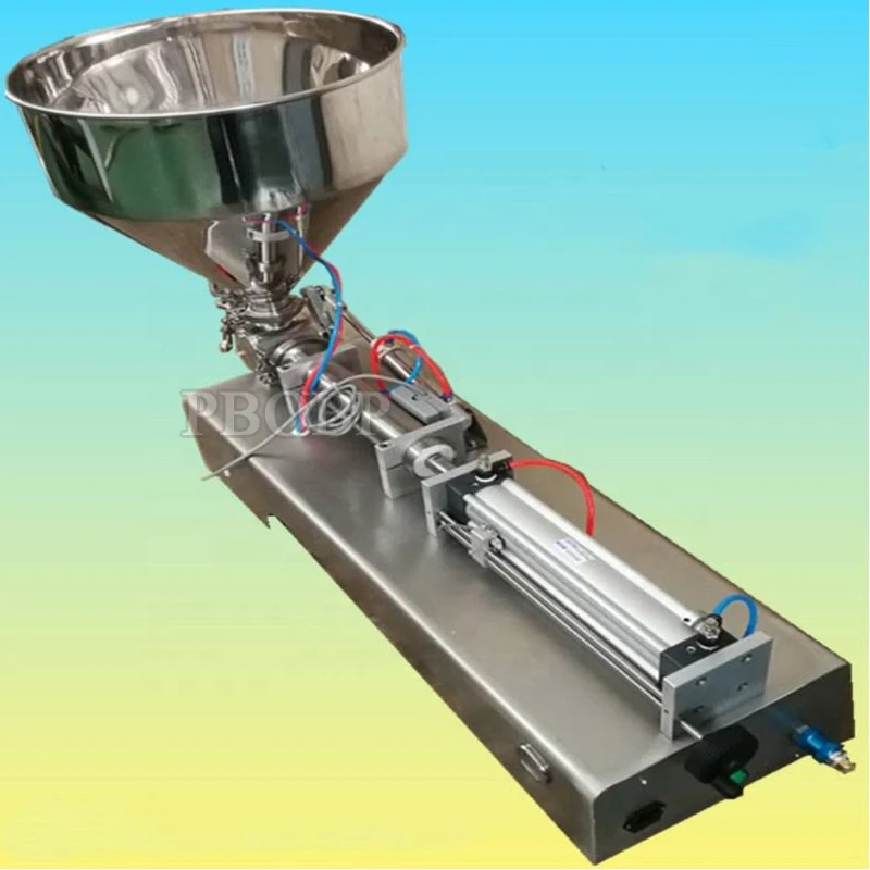 PBOBP Filling Machine Single Head Semi Automatic Ice Cream Water Liquid Honey Juice Sauce Soft Drink Tomato Paste Piston Bottle