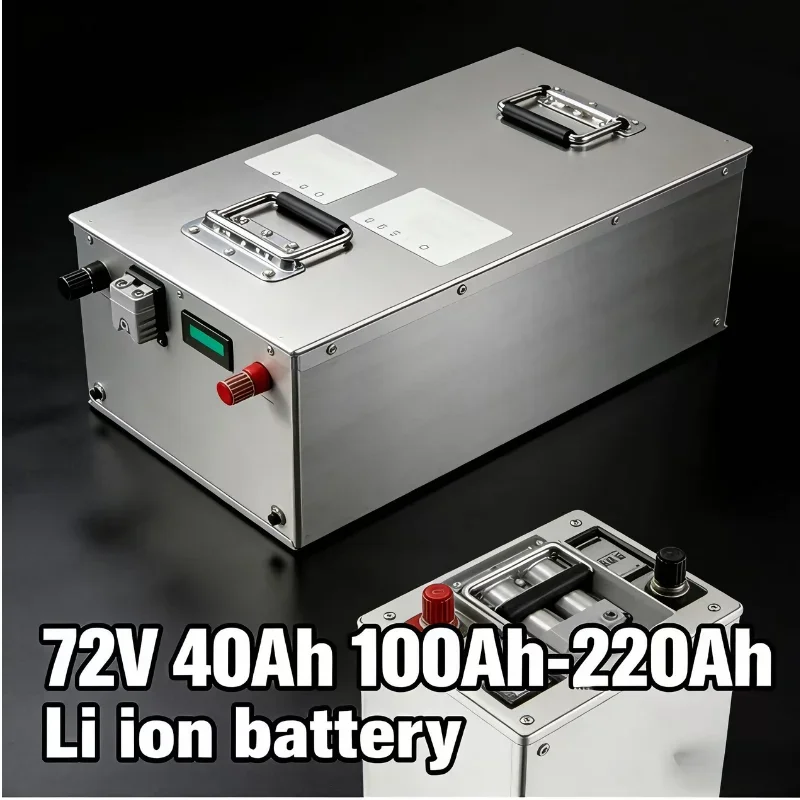 72V High Capacity Li-ion Battery Pack 40Ah-220Ah Bluetooth BMS & Fast Charging For 3KW 7KW 14KW Electric Skateboard, Sightseeing