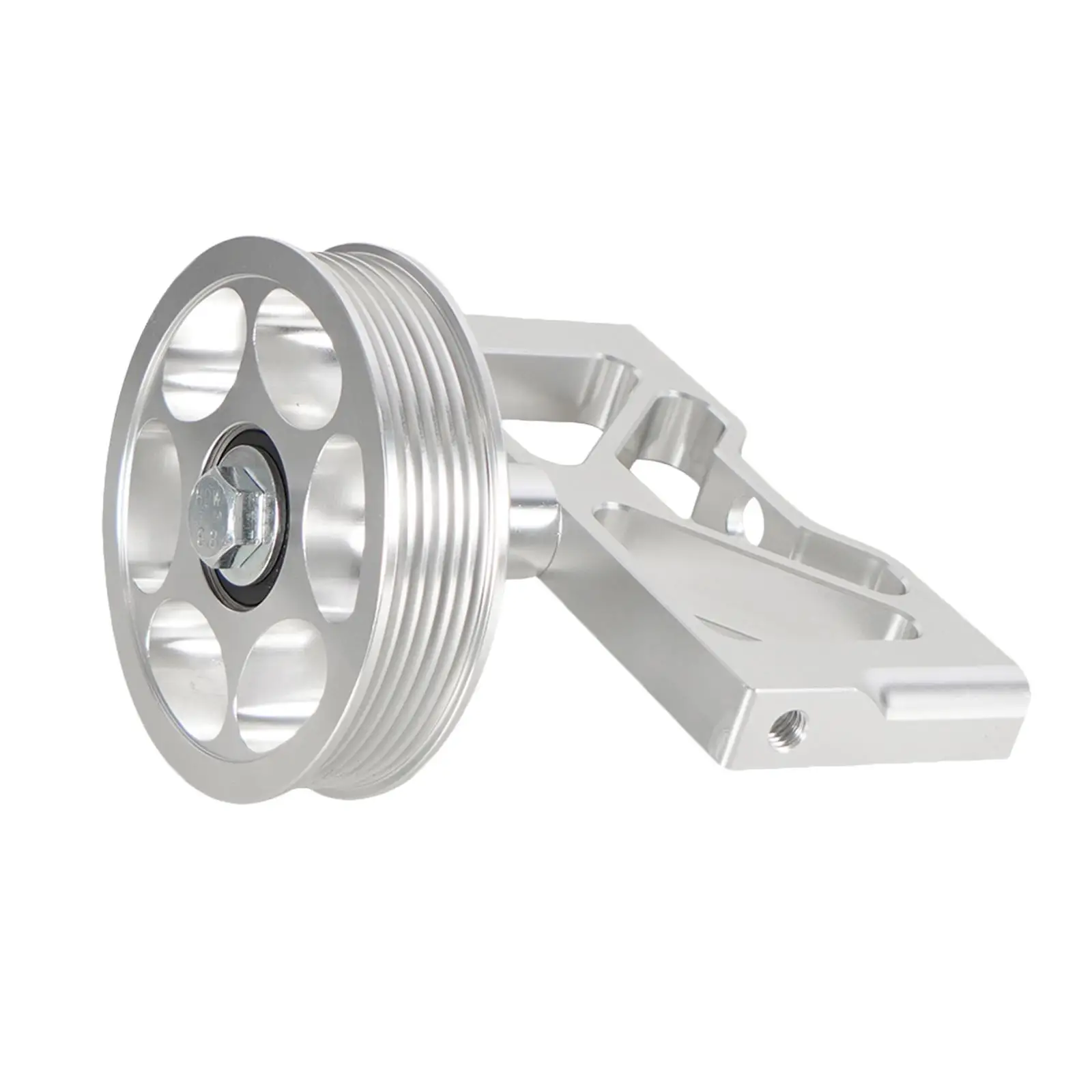 Billet Competition Air Pump Idler Bracket Replaces with Pulley Car Fit for Ford 5.0 lighter pulley, heavy duty