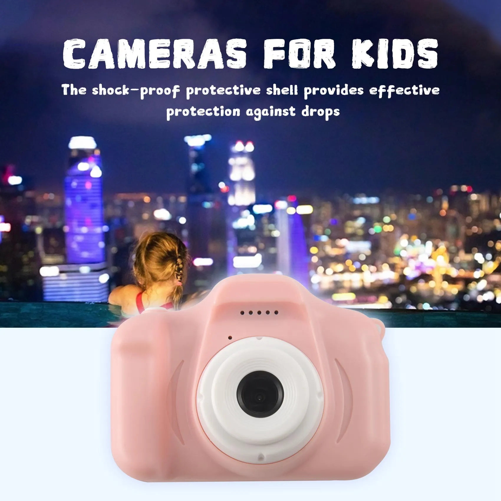 Selfie Kids Camera,Toddler Best Birthday Gifts Dual Camera for Kids Age 3-10,with 32GB SD Card, Christmas Kids Toy(Pink)