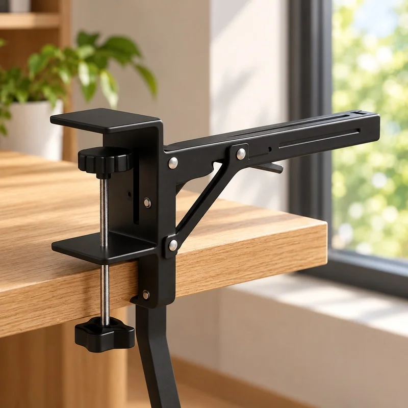 Pair of Heavy-Duty Stainless Steel Foldable Triangular Supports for Wall Shelves and Tables