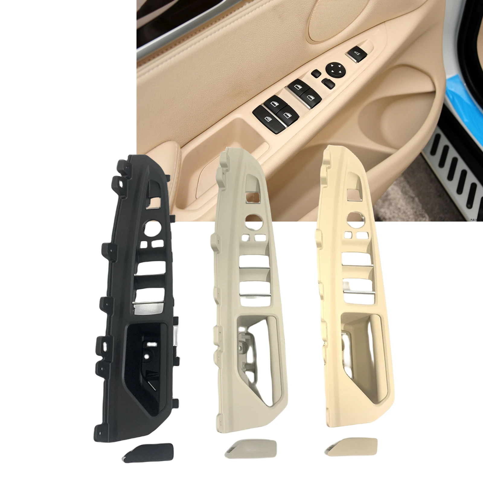 

For BMW X5 F15 M F85 X6 M F86 2014-2018 X6 F16 Interior Front Left Door Side Handle Catch Cover Kit