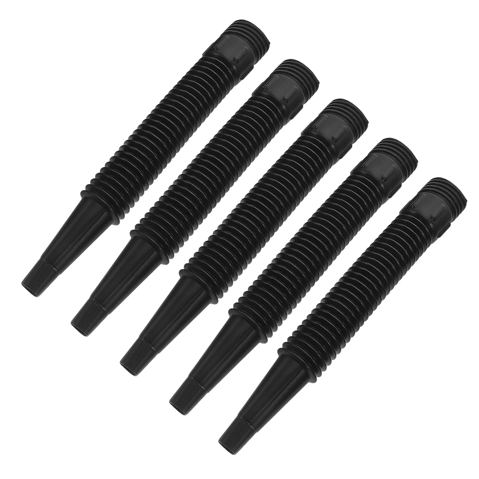 

5pcs Flexible Plastic Funnel Hose For Oil Change Extendable Fuel Tube Cars Motorcycles Lawn Equipment Auto Engine Transmission