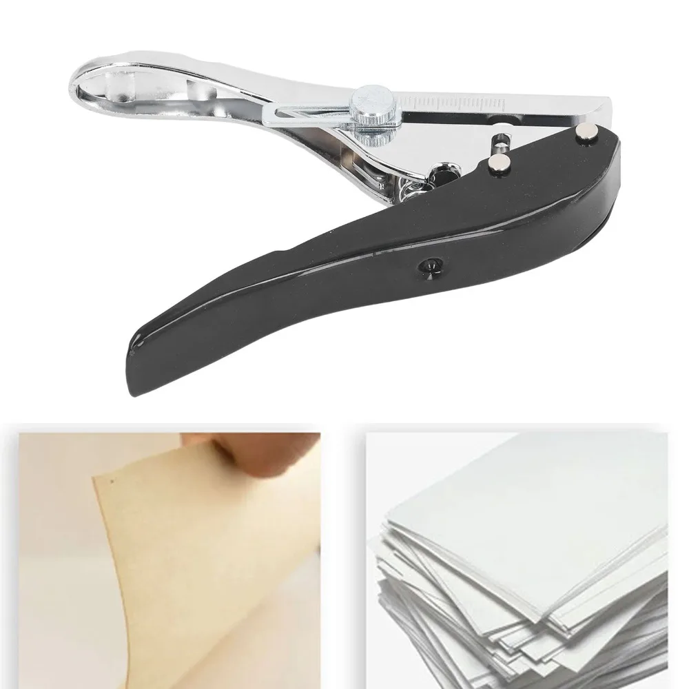 Zinklegering Enkele Perforator 6mm, 8mm, 10mm Diameter Zwart Handheld Papier Punch Draagbaar Ontwerp Handheld Gebruik