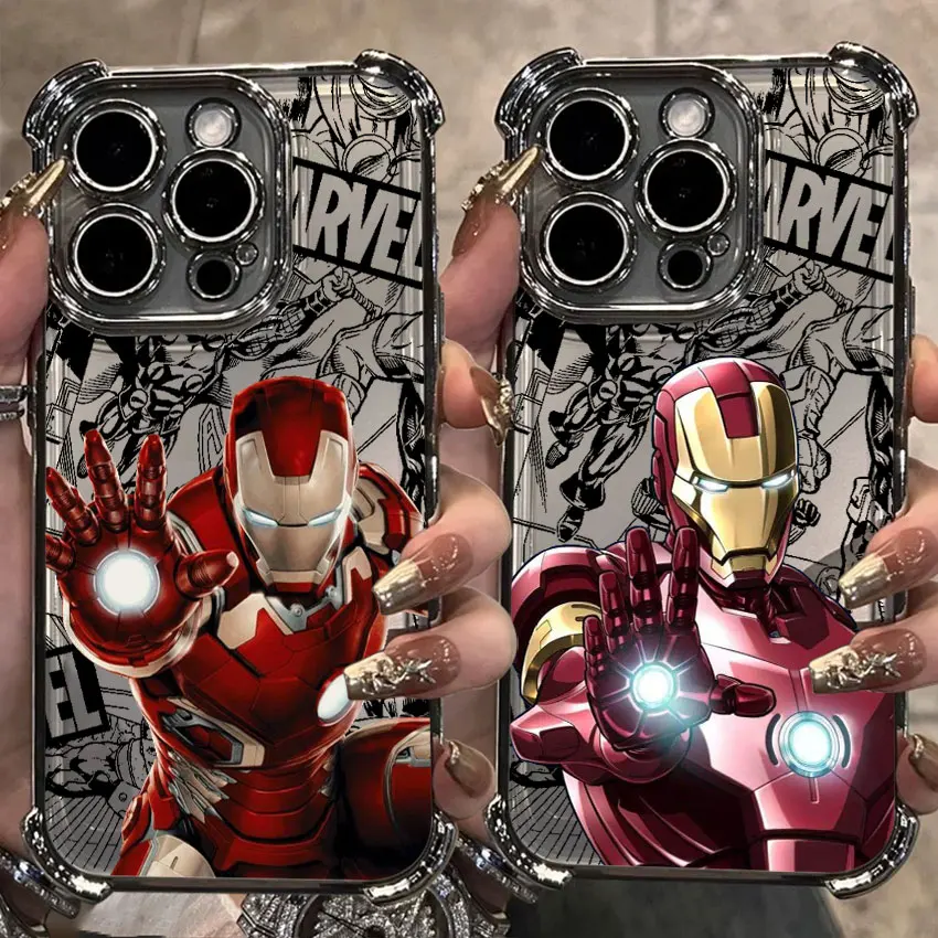 

Marvel Hero Iron Man For Samsung Galaxy A56 Silver Case A55 A54 A52 A53 5G A36 A34 A35 A33 A73 A26 A25 A16 A06 Clear Phone Cover