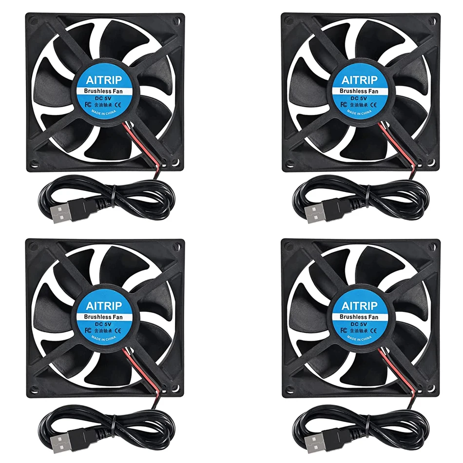 80mm USB Fan 5V Brushless 8025 80x25mm for Cooling DIY PC Computer Case 3D Printer CPU Coolers Radiators