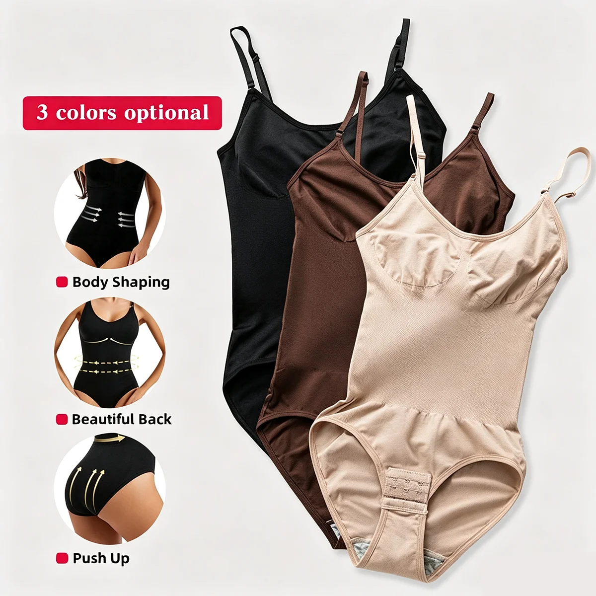 Women's Sexy Seamless Shapewear Slim Butt Lifter Bodysuit Open Crotch High Elastic Smooth out Body Suits for Drop Shipping