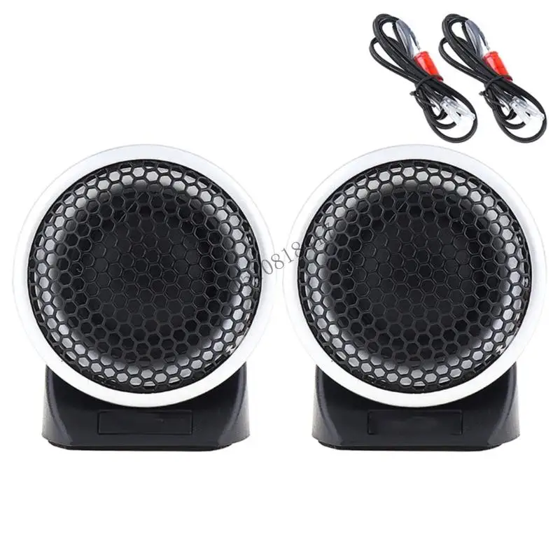 

517B Car Silk Dome Tweeter Speakers Reduced Interferences for Music Enthusiasts Professional Rich Sound Layers 2pcs