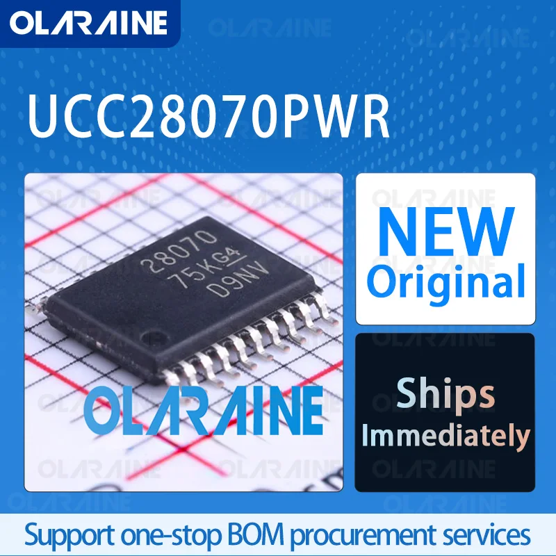 5/10/100Pcs UCC28070PWR TSSOP-20 original ic chip Power Factor Correction - PFC RoHS Frequency 300 kHz Pd- 800 mW