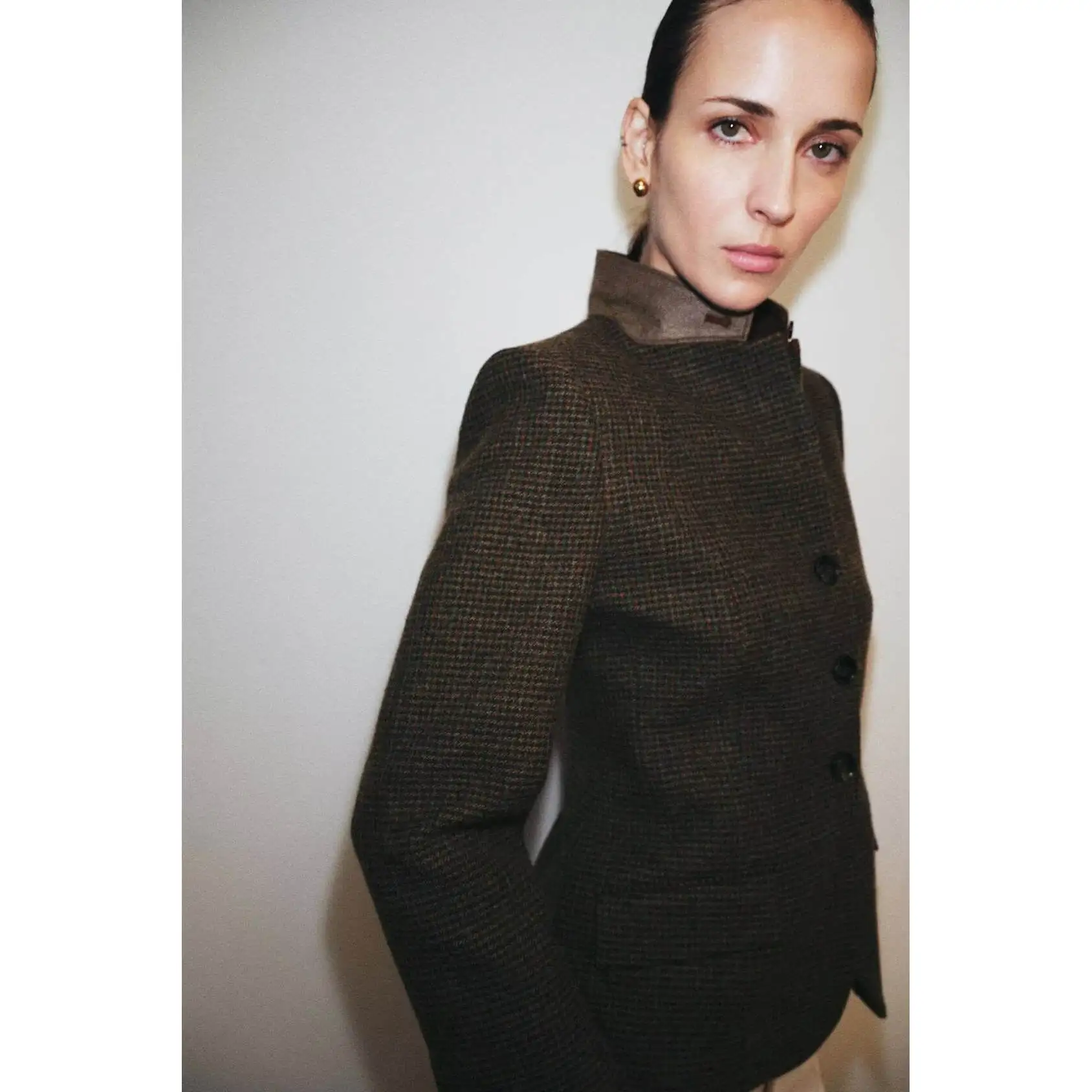 Fashionable Slim Fit Suit Jacket Women's New Arrival Early Autumn Versatile Stylish Polyester Fiber High Collar Long Sleeve