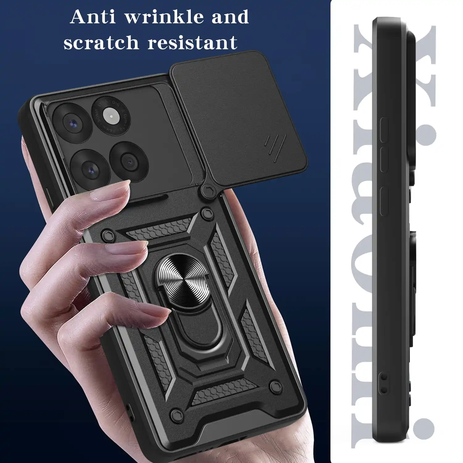 Чехол для Motorola Edge 60 Fusion Slide Camera Protect Stand Phone Shell Funda для Edge 50 Pro 50 Ultra Fusion Neo Cover