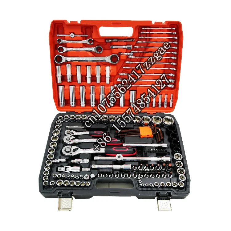 

122 pcs Low Price Hand Tool Box 12pt 6pt Socket Set Kits for Automotive Repair