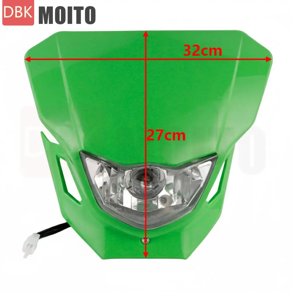 مصباح أمامي عالمي للدراجات النارية لـ Kawasaki KX KLX KXF 65 85 100 250 450 F 110 140 F 650 Motocross Supermotor Enduro كشافات