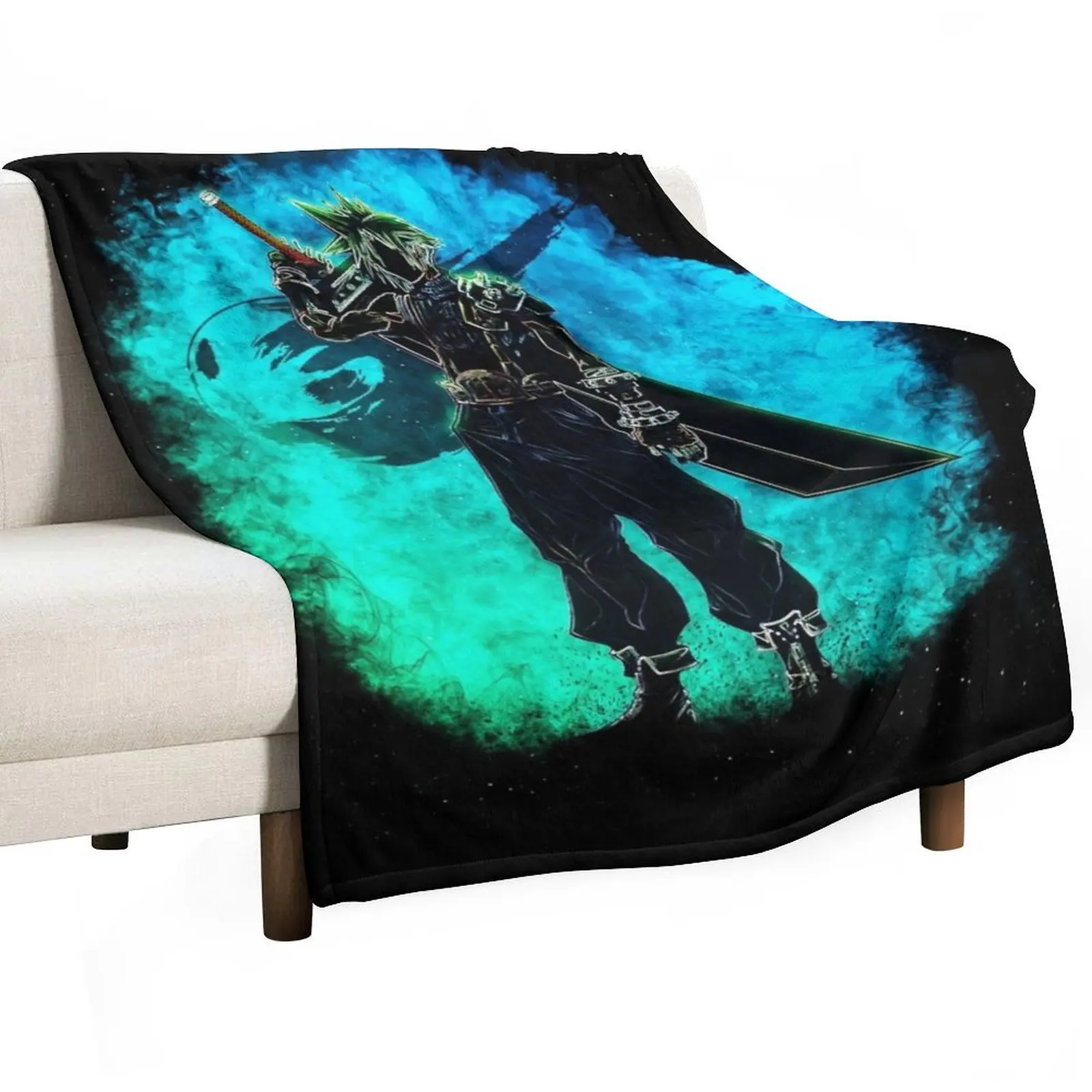 

Cloud strife Throw Blanket Tourist Decoratives Plaid on the sofa Vintage Blankets