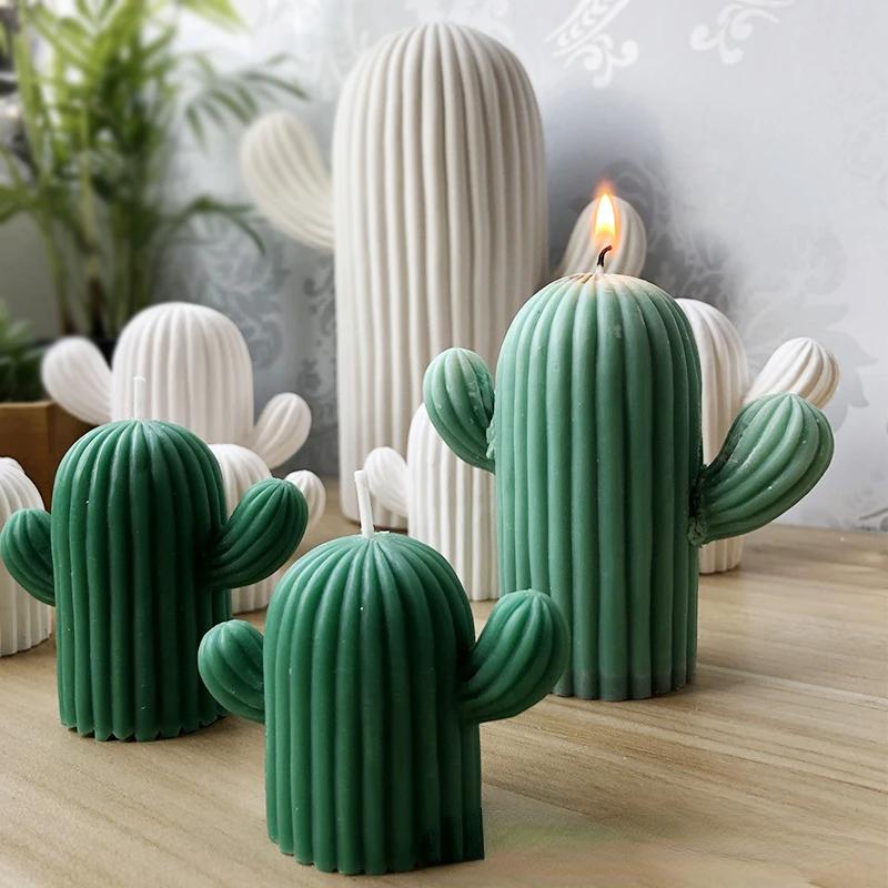 Cactus Plant Candle Silicone Mould DIY Handmade Candle Mould Gypsum Forming Resin Mould Aromatherapy Soap Candle Making Supplies