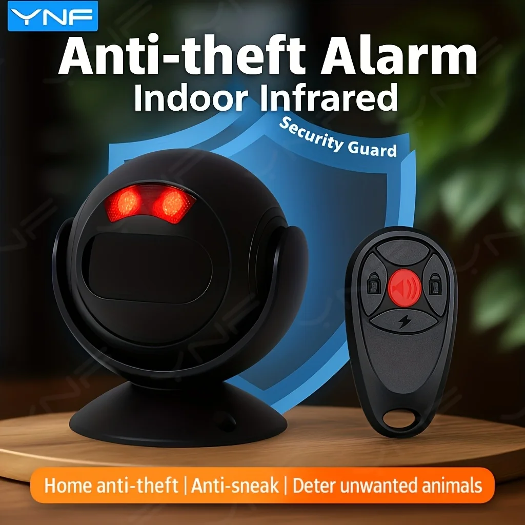 

YNF Wireless Security Alarm System: Infrared Motion Detector and Doorbell Function Integrated for Your Safety