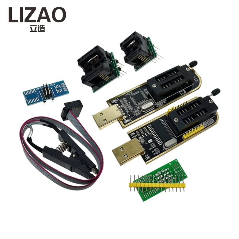 CH341A XTW100 USB Programmer Kit Supports 25 SPI FLASH BIOS/EEPROM Chip Read/Write With SOIC8 Clip Adapter USB to TTL Function