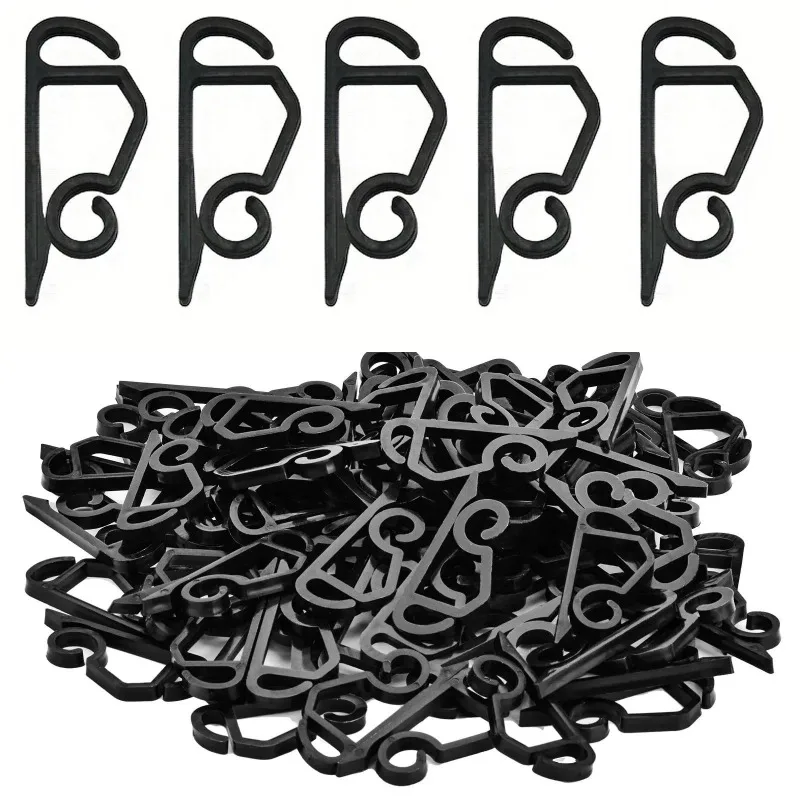 100PCS String Lights Holder Light String Clips Outdoor Gutter Clip Holiday Wire Clamp Festival Halloween Christmas Decoraton