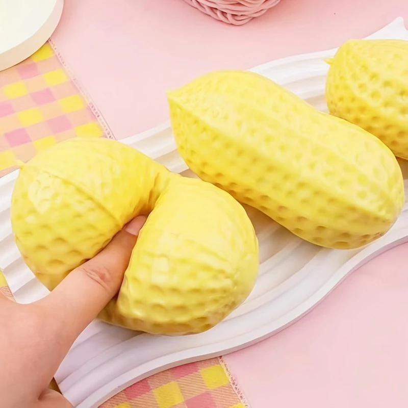 

Мягкая игрушка-антистресс в виде арахиса: супермягкая, имитирующая арахис, с медленным восстановлением формы, для сенсорной стимуляции (ASMR), подарок для друзей