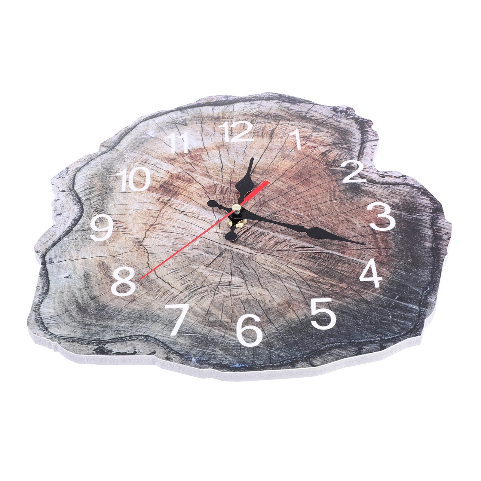 

Wood Wall Silent Household Clock Decoration Annual Ring Stylish Bedroom Living Decor Digital LED Vintage Hang Home Decoration