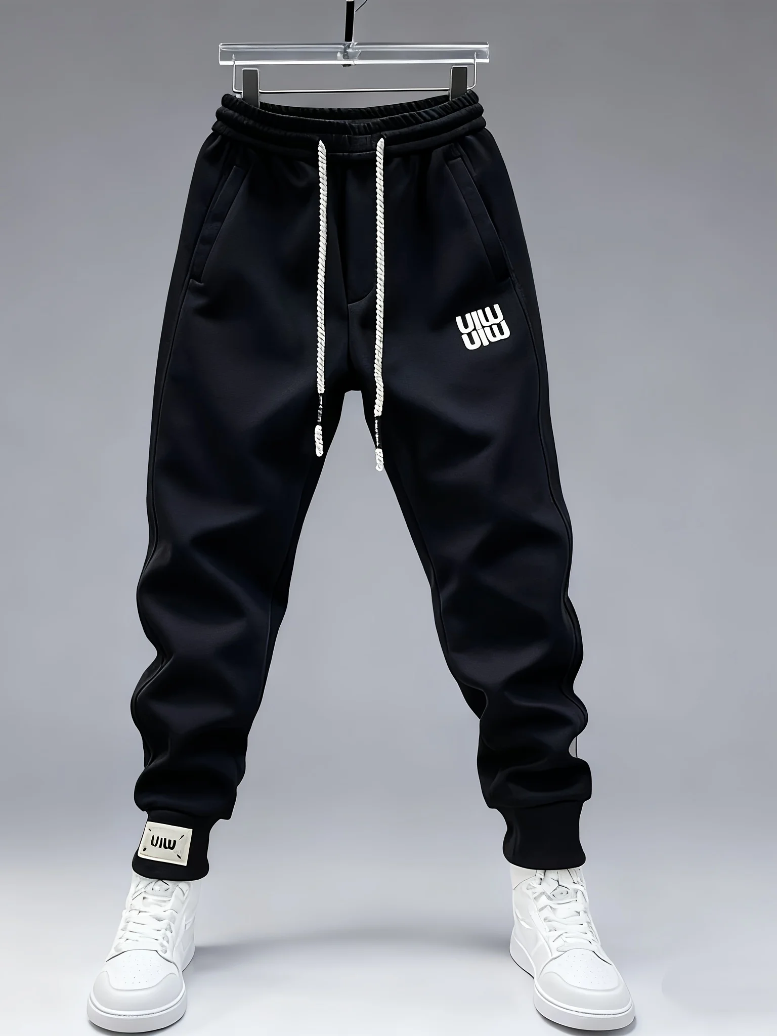 

Мужские весенне-осенние новые однотонные хлопковые брюки, простые и универсальные повседневные брюки, модные и модные спортивные брюки, так