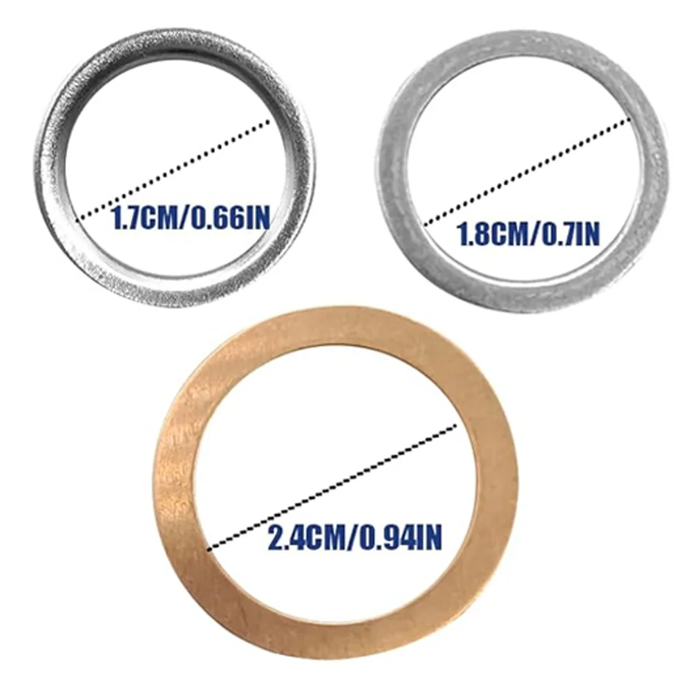 Differential and Transfer Case Drain Plug Crush Washers Gaskets Kit 12PCS for Toyota 4Runner Land Cruiser Lexus 90430-24003