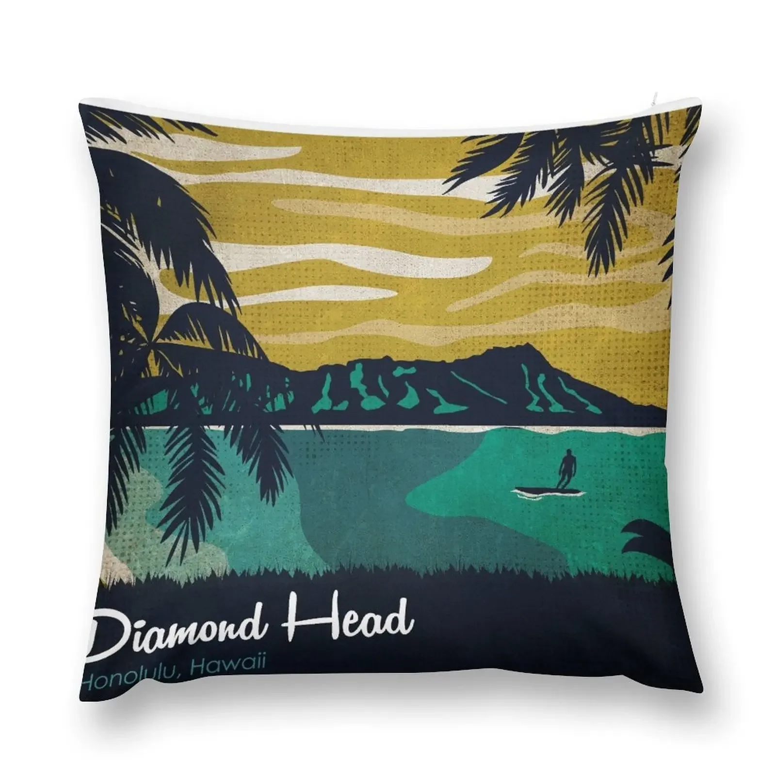 Diamond Head Hawaii Throw Pillow christmas pillowcases Decorative Cushion Cover Pillow Case Christmas pillow