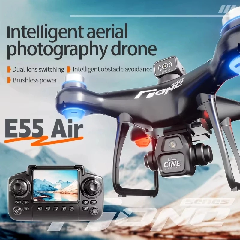 ZFR E55 Drone Mini Dual Camera 8K Aerial HD Profesional Helicopter GPS Positioning Avoidance Bushless Motor Drone UAV