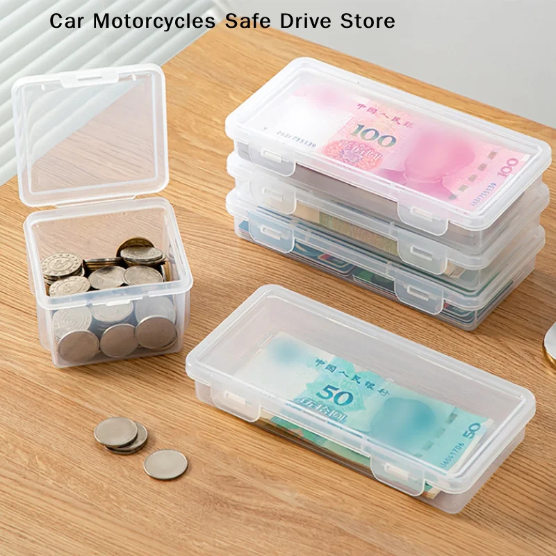 1pcs Portable Storage Box Paper Money Album Currency Banknote Case Coin Storage Collection Boxes Holder Transparent Plastic Case