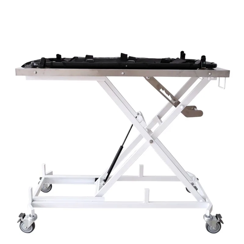 

Pet First Aid Trolley Stainless Steel Manual Lift Ambulance Stretcher Veterinary Rescue Transport Table