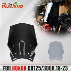 Motorcycle Double Bubble Windshield WindScreen Deflector Visor For Honda CB125R CB300R 2018 2019 2020 2021 2022 2023