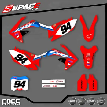 SPACE 訂製摩托車圖案背景貼紙,適用於 HONDA CRF250 2010 2011 2012 2013 CRF450 2009-2012 貼紙套裝 09 10 最佳銷售 本田 CRF 250 2012 - №3