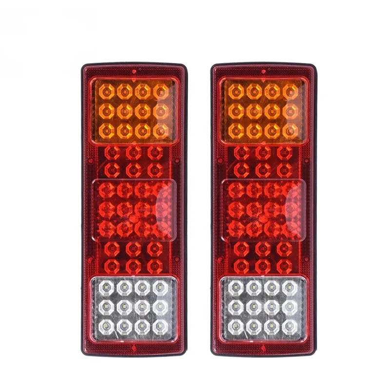 2PCS 24V LED Truck Car Rear Tail Lights Agricultural Vehicle Taillights 2 Inch Led Tail Lamp Truck Van Wagon Lorry Side Light