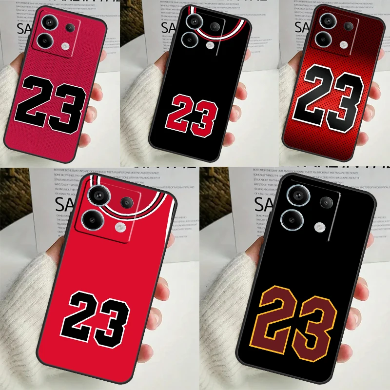 Basketball Number 23 Case For Xiaomi Redmi 13C 12C 10C 9C 10A Redmi Note 11 9 10 12 13 Pro 9S 10S 11S 12S Cover