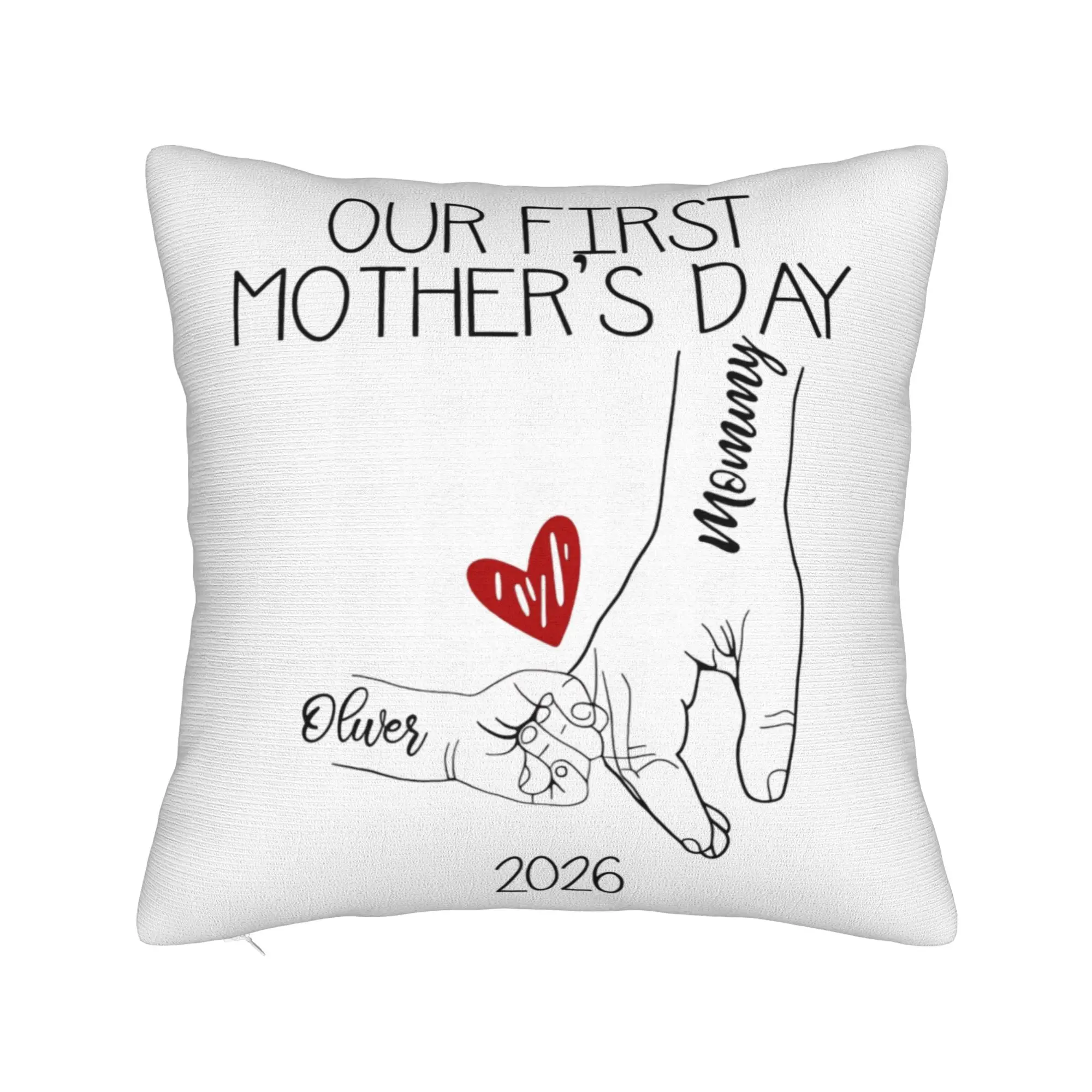 Our First Mothers Day Together Pillow Case  Soft Pillow Cover For Wedding Party Home Decor Cute Funny Cushion Cover