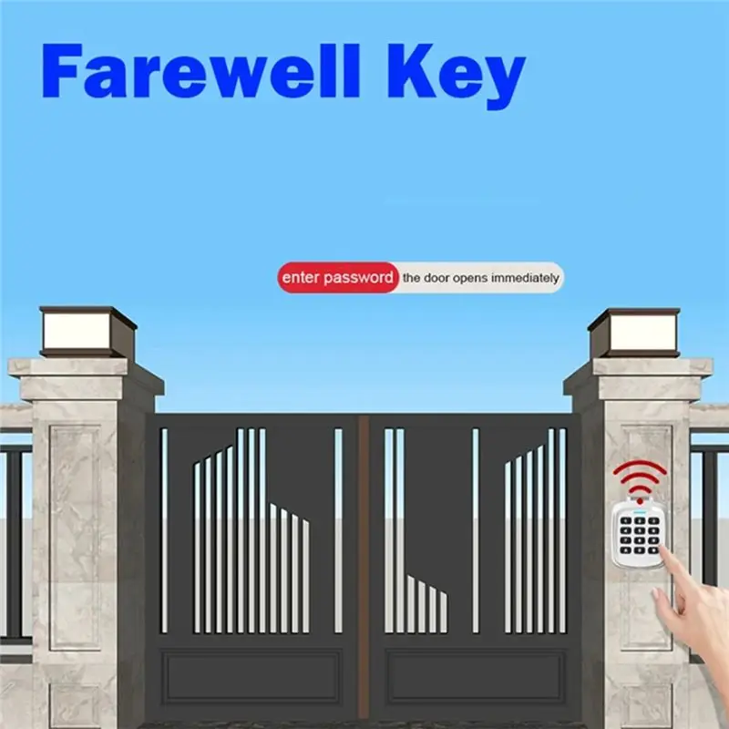A31T Wireless Keypad Garage Door Remote Control 4 in 1 280-868MHz Multi-Frequency Gate Opener Clone Fixed Rolling Code