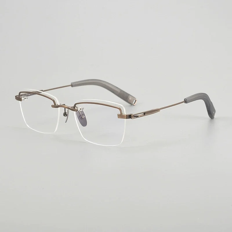 Belight Optical Rimless Square Shape ไทเทเนียมผู้ชายคลาสสิกกรอบแว่นตาเลนส์ DTX-422