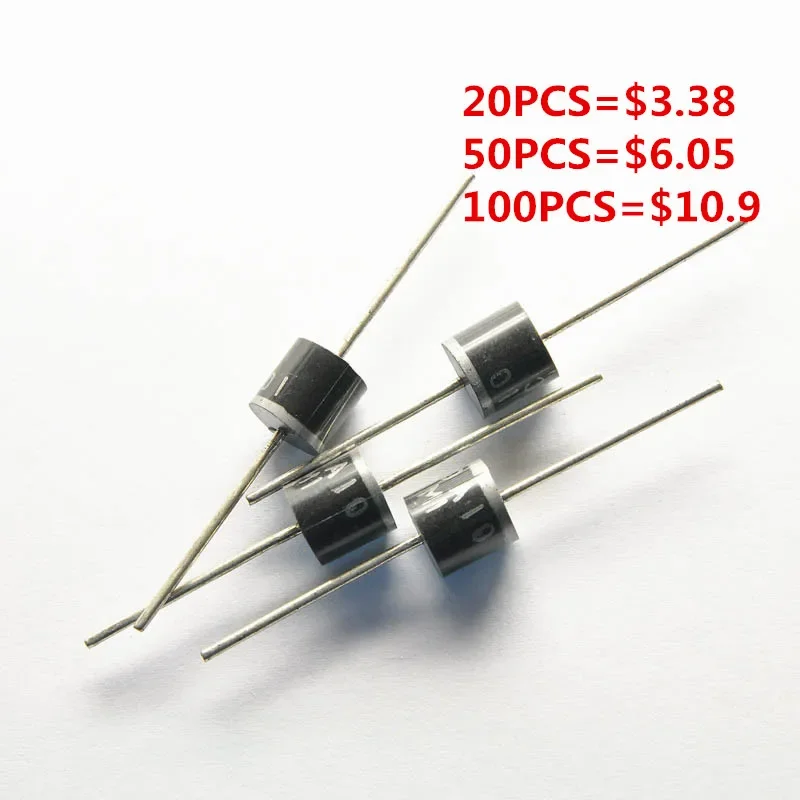 Free Shipping High Quality 10A10 10A 1000V 1KV 10.0 AMP SILICON RECTIFIERS Diode R-6
