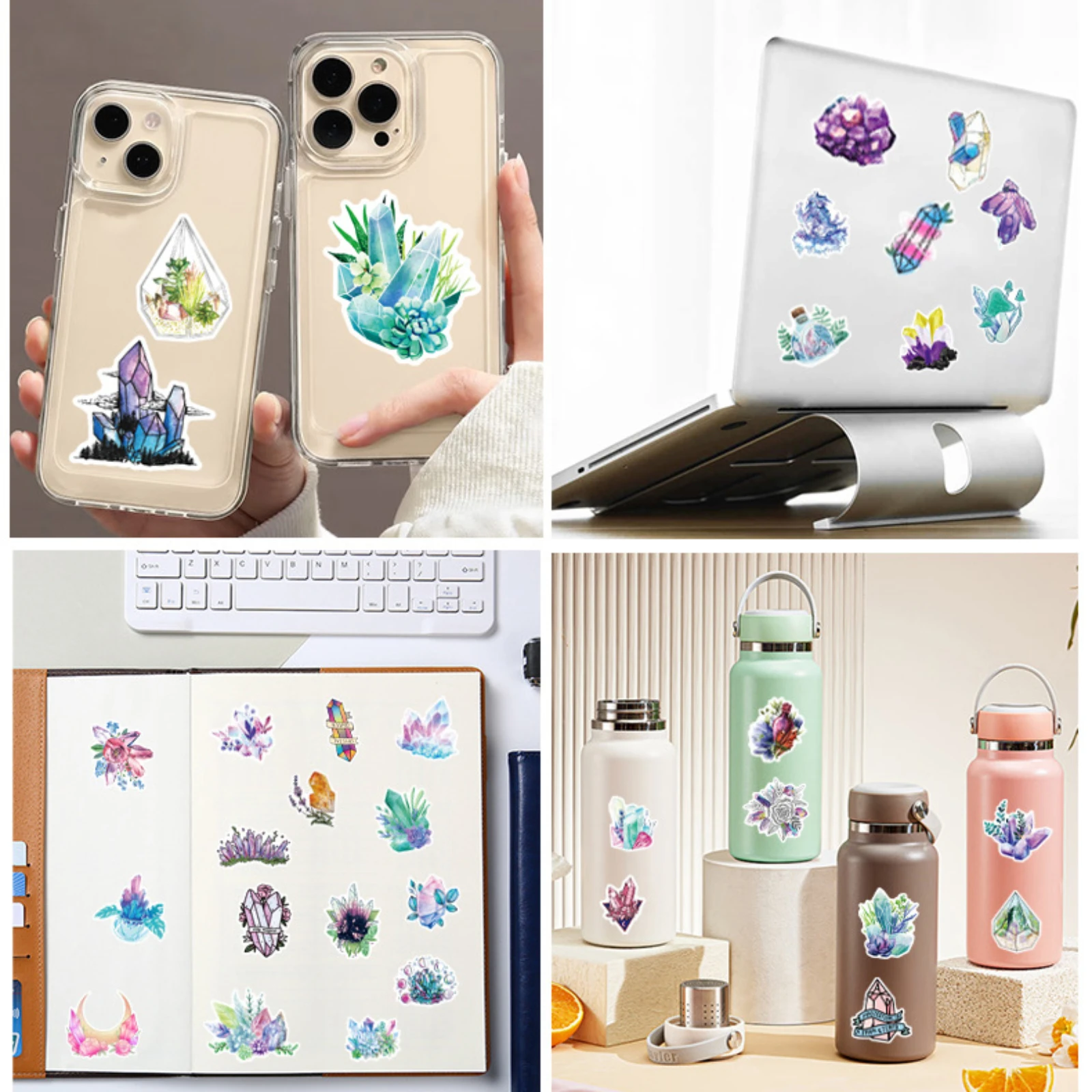 10/25/50pcs Bohemian Boho Crystal Graffiti Stickers for DIY Scrapbook Suitcase Water Bottle Phone Laptop Guitar Car