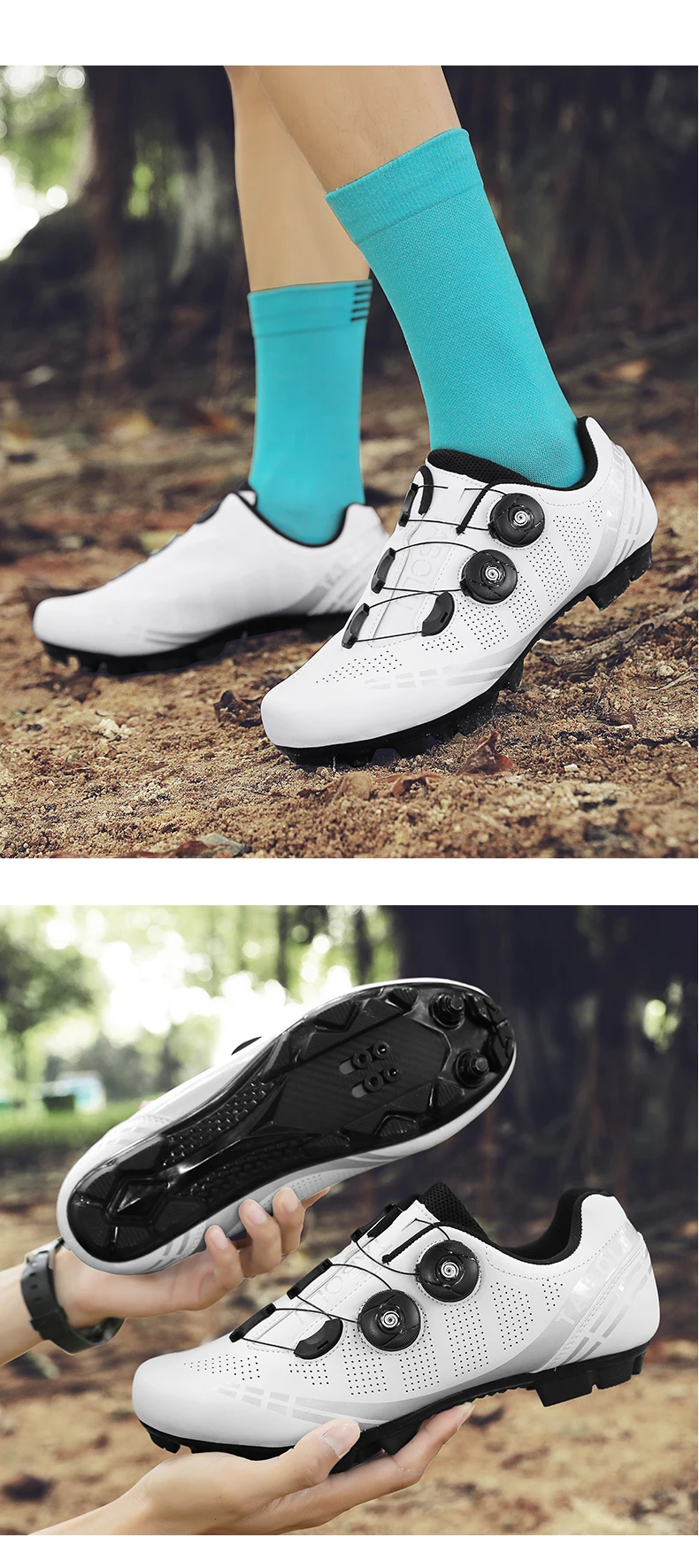 Atmungsaktive Radsportschuhe für Herren MTB Mountainbike Klickschuhe mit Harter Sohle Professionelle Renn- und Wettkampfschuhe SPD Damen Rennradschuhe – Detail 18