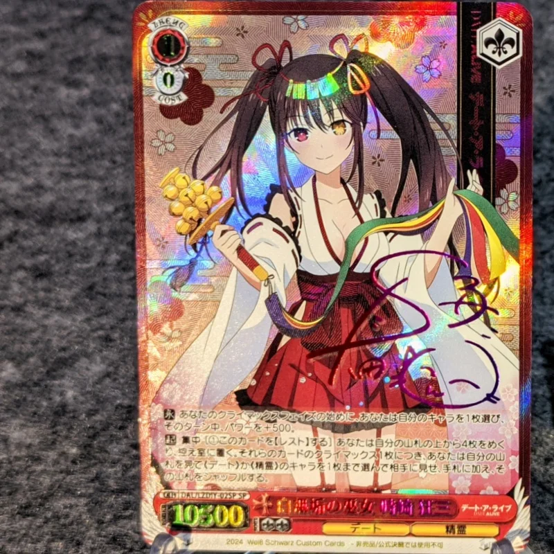 WS Cards ACG Girl DATE A LIVE Yatogami Tohka Tokisaki Kurumi Anime Game Characters DIY Collection Color Flash Cards Toys Gifts