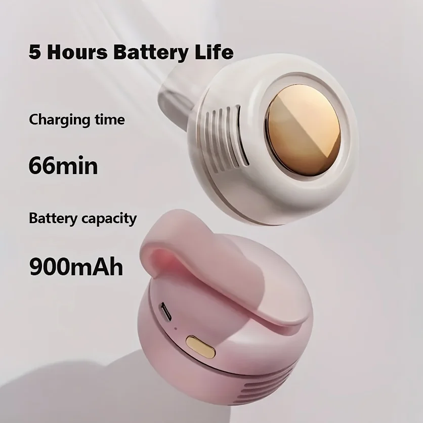 USBハンギングネックファン、ポータブルクリップオンハンドヘルドファン、サイレントミニブレードレスファン、3スピード調整可能な風速、ボタン子供用