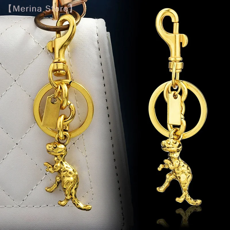 Colorful Alloy Bone Dinosaur Keychain Grasping Metal Keychain Accessory Ornament Handbag For Students