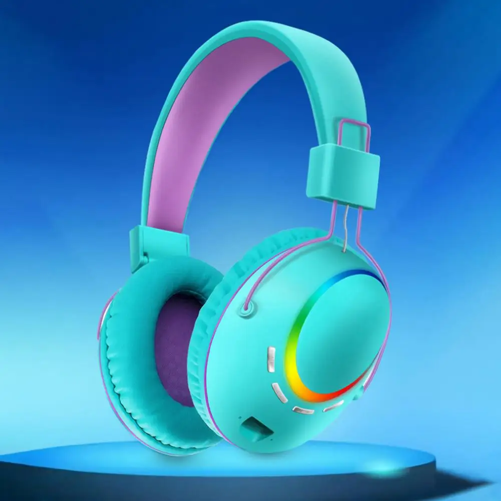 Wireless Headphone High Fidelity 6D Surround Sound Effect Intelligent Noise Reduction RGB Breathing Light Bluetooth-compatible5.