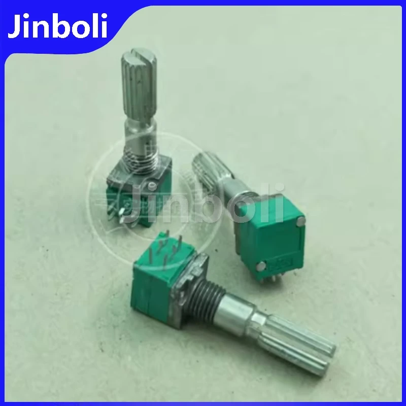 

5PCS RK097G Double Potentiometer B10K B20K B50K B100K 6Pin Flower Shaft Length 25MM