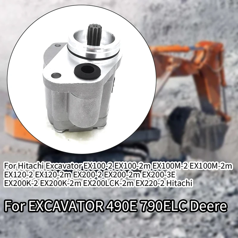 

1 Piece Hydraulic Gear Pump 4255303 Silver Metal For Hitachi Excavator EX100-2 EX120-2 EX200-2 John Deere 490E 790ELC