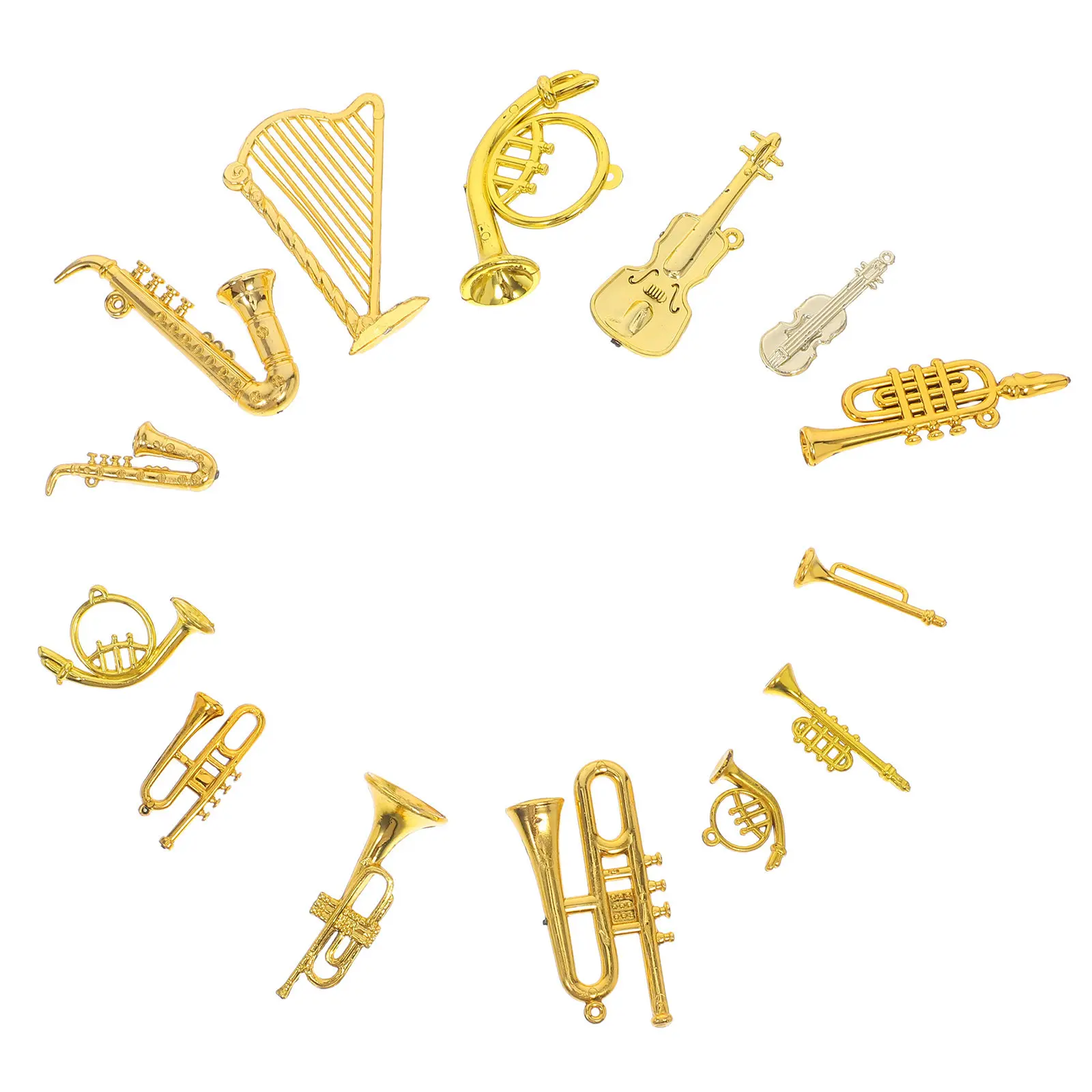 

14Pcs Mini Musical Instrument Xmas Decorations Small Acrylic Hanging Ornaments Christmas Tree Party Favor Kit Tiny Instruments