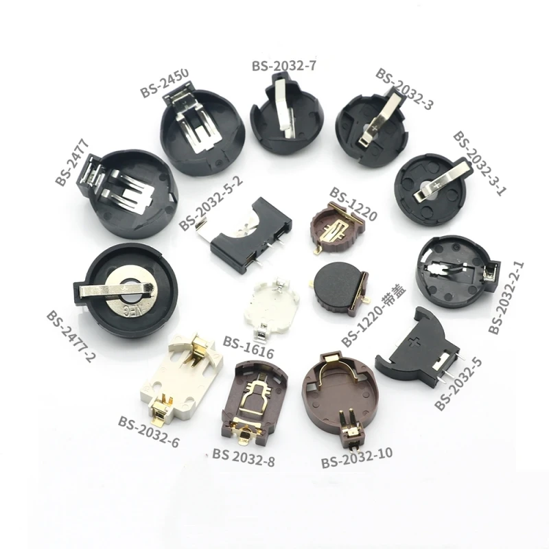 5PCS CR1220 Battery Holder BS1616 Surface Mount Button Type BS-2032 Connector CR2450 Battery Holder 2477
