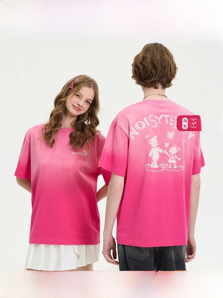 

Noisy Teddy adient Color round Ne ort Sve T-irt Women's Casual Faionable Summer New Sle Cotton 00% Comfortable